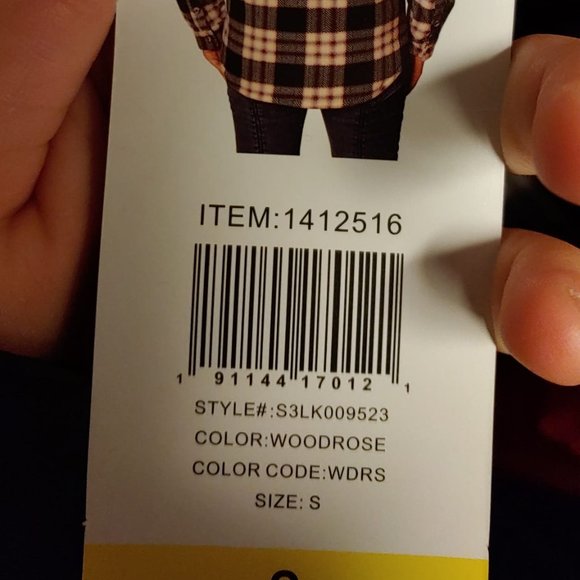 Soho Threads Ladies Plush Shirt Jacket Plaid Super Cozy--Black (Wood Rose) - Picture 8 of 8